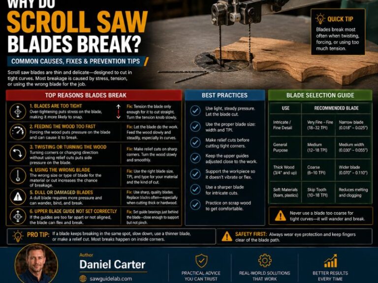 Why Do Scroll Saw Blades Break? 10 Common Causes and How to Prevent It