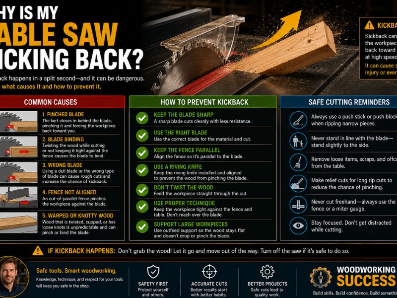 Why Is My Table Saw Kicking Back?