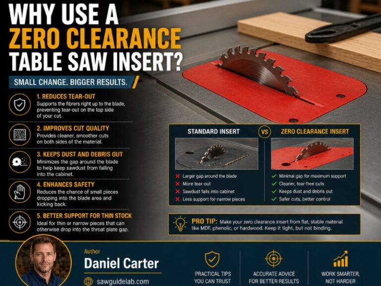 Why Use a Zero Clearance Table Saw Insert? 8 Key Benefits