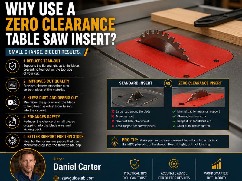 Why Use a Zero Clearance Table Saw Insert?
