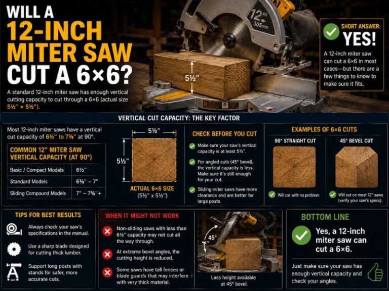 Will a 12-Inch Miter Saw Cut a 6×6? Capacity and Cutting Tips
