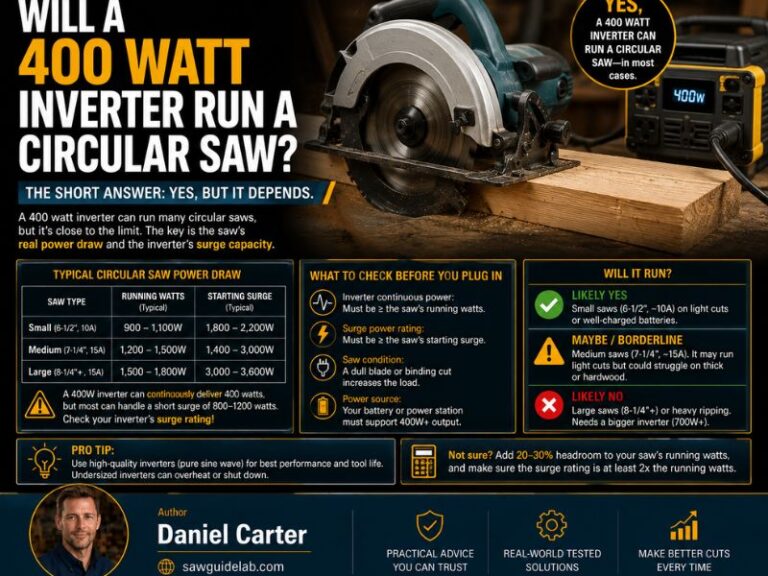 Will a 400 Watt Inverter Run a Circular Saw? What to Know