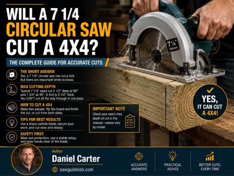 Will a 7 1/4 Circular Saw Cut a 4x4? Depth and Limits Explained