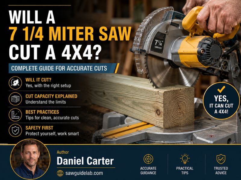 Will a 7 1/4 Miter Saw Cut a 4x4? Size and Depth Limits