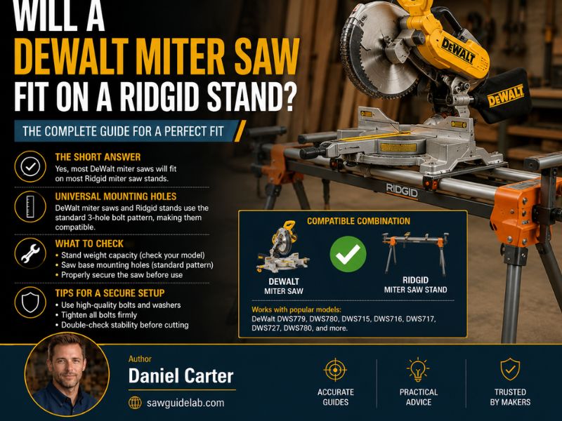 Will a DeWalt Miter Saw Fit on a Ridgid Stand?